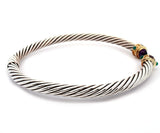 David Yurman Renaissance Amethyst Chalcedony & Tourmaline Collar Necklace