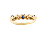 Black Starr & Frost 1.00ctw Sapphire and 0.45ctw Diamond Five Stone Band Ring18K