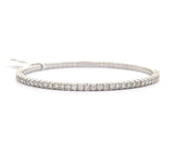 New 1.92ctw Round Diamond Flex Bangle Bracelet in 14K