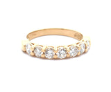 New 1.04ctw Round Diamond Seven Stone Wedding Band Ring in 14K