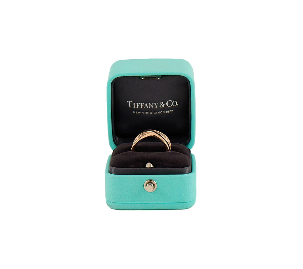Tiffany & Co. 0.60ctw Diamond Atlas X Ring in 18K W/Box – Watch