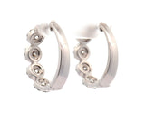 New 1.55ctw Round Diamond Halo Hoop Earrings in 14K