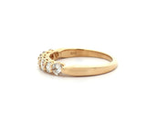 New 0.81ctw Round Diamond Seven Stone Wedding Band Ring in 14K