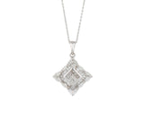 2.00ctw Princess Baguette and Marquise Diamond Frame Pendant Necklace in 18K