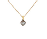 0.60ct Heart Shaped Diamond Bezel Set Solitaire Pendant Necklace in 18K