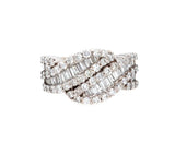 1.75ctw Round and Baguette Diamond Frame Bypass Ring in 18K