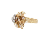 2.75ctw Diamond Retro Style Flower Statement Ring in 18K