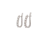 Sonia Bitton 0.80ctw Diamond Five Stone J Hoop Earrings in 14K