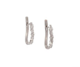 Sonia Bitton 0.80ctw Diamond Five Stone J Hoop Earrings in 14K