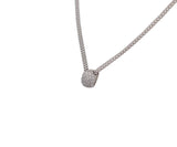 0.15ctw Pave Diamond Cushion Shaped Chain Necklace in 14K