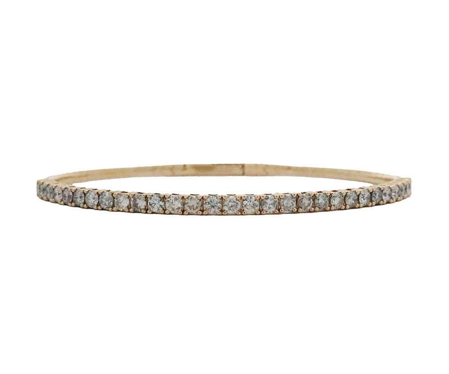 2.00ctw Round Diamond Flex Bangle Bracelet in 14K