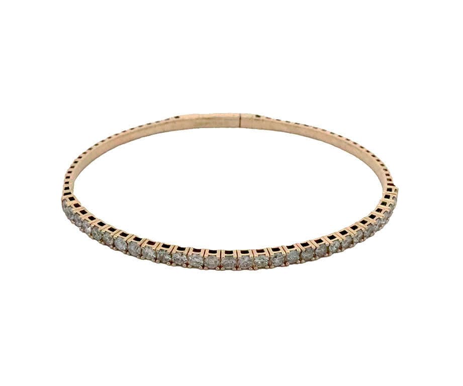2.00ctw Round Diamond Flex Bangle Bracelet in 14K