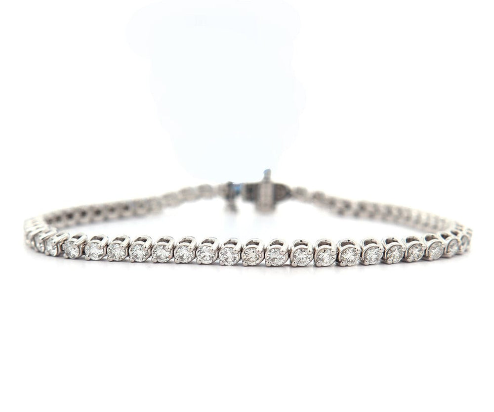 New 3.00ctw Round Diamond Prong Set Tennis Bracelet in 14K