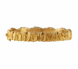 Retro Mapamenos Natepas Bark Finish Textured Bangle Bracelet in 18K