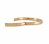 Hollow Tube Hinged Cuff Bracelet in 14K