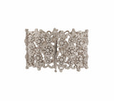 31.0ctw Diamond Vintage Style Floral Wide Link Bracelet in 18K