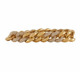 7.50ctw Diamond Pave Curb Link Bracelet in 18K