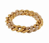7.50ctw Diamond Pave Curb Link Bracelet in 18K