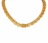 Mapamenos Natepas 3.06ctw Diamond Satin Gold Scalloped Necklace in 18K