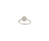 1.47ctw Cushion and Round Diamond Frame Engagement Ring in 18K