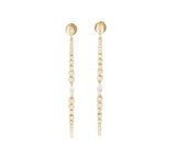 New 1.75ctw Round and Marquise Cut Diamond Graduated Dangle Earrings in 18K