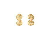 Tiffany & Co. Spiro Swirl Stud Earrings in 18K W/Box