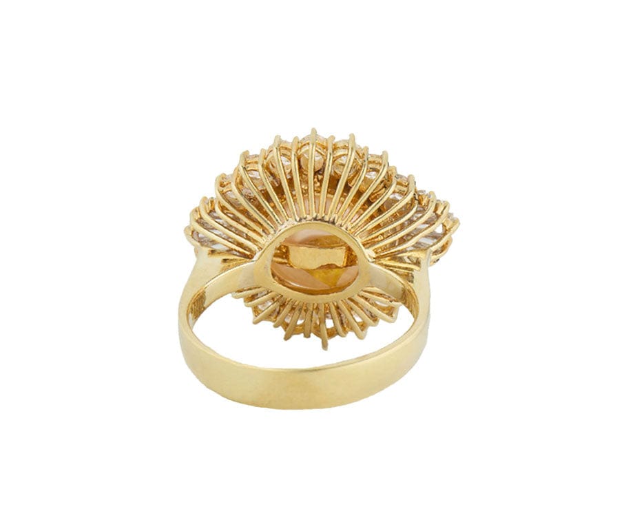 14MM South Sea Pearl and 2.00ctw Diamond Halo Ring in 18K