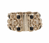 David Yurman 0.88ctw Diamond and Black Onyx Renaissance Bracelet in Sterling