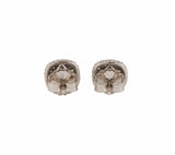 David Yurman 1.35ctw Pave Diamond Cushion Stud Earrings in 18K W/Box