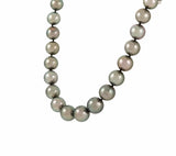 Iridesse 0.15ctw Diamond and Tahitian Pearl Graduated Strand Necklace in 18K