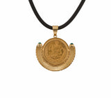 1961 2.5 Pahlavi Coin Decorative Twist Bezel Frame Pendant Necklace in 21K