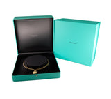 Tiffany & Co. Heart Tag Pendant Link Chain Necklace in 18K W/Box