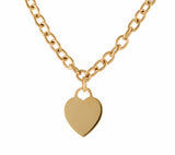 Tiffany & Co. Heart Tag Pendant Link Chain Necklace in 18K W/Box