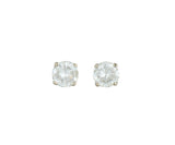 0.98ctw Round Diamond Solitaire Stud Earrings in 14K