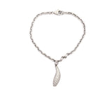 Tiffany & Co. 1.00ctw Pave Diamond Frank Gehry Fish Charm Bracelet in 18K