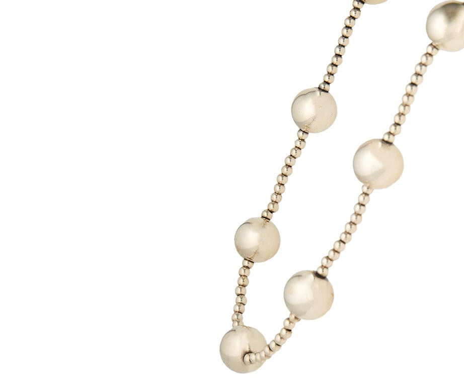 Vintage Tiffany & Co. Polished Beaded Station Necklace in Sterling