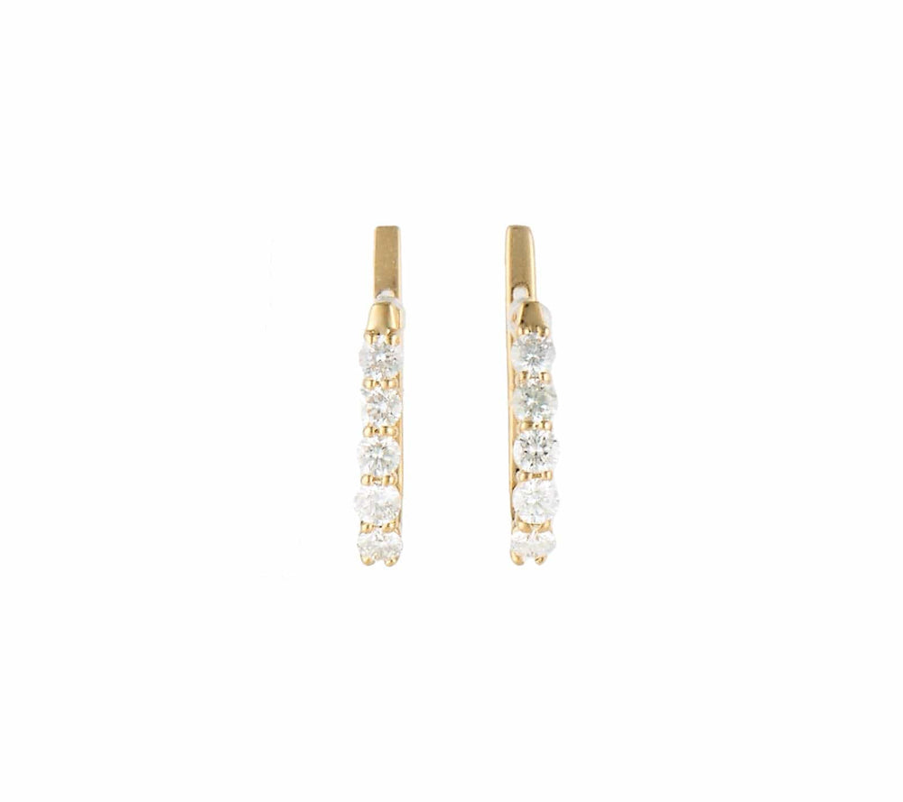 Sonia Bitton 1.00ctw Round Diamond Huggie Hoop Earrings in 14K