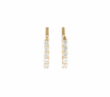 Sonia Bitton 1.00ctw Round Diamond Huggie Hoop Earrings in 14K