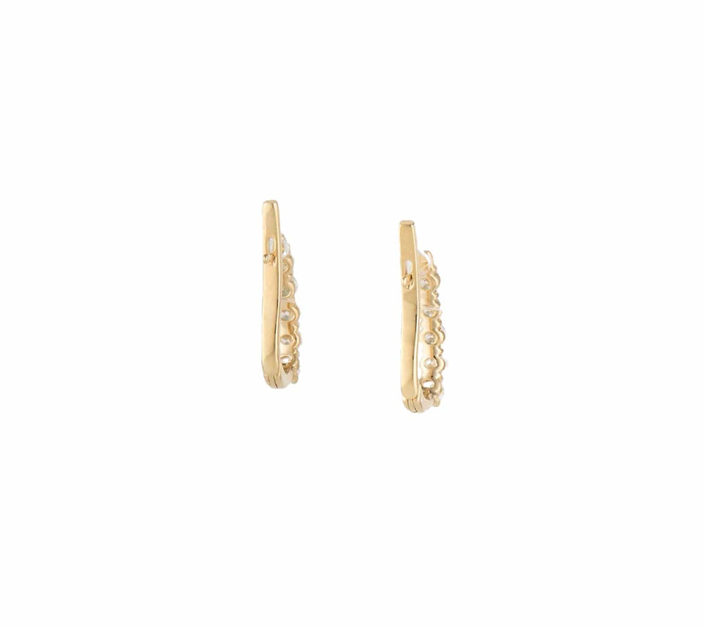 Sonia Bitton 1.00ctw Round Diamond Huggie Hoop Earrings in 14K