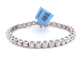 New 9.68ctw Round Diamond Tennis Bracelet in 14K