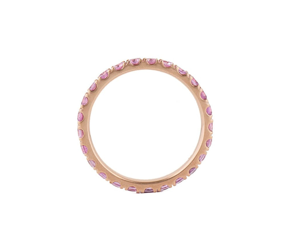 1.85ctw Pink Sapphire Eternity Band Ring in 14K