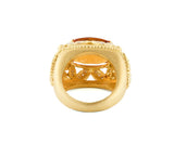 Doris Panos 6.30ct Cushion Citrine and 0.70ctw Diamond Statement Ring in 18K