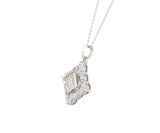 2.00ctw Princess Baguette and Marquise Diamond Frame Pendant Necklace in 18K