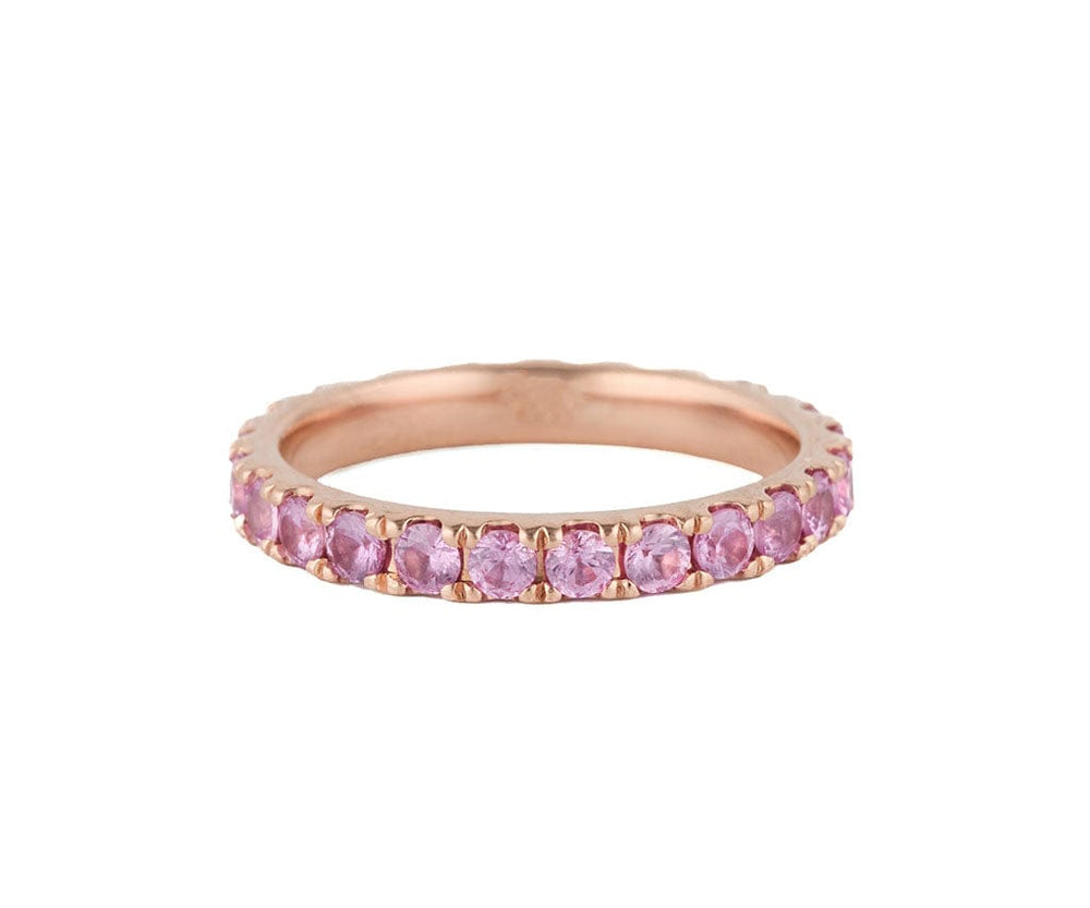1.85ctw Pink Sapphire Eternity Band Ring in 14K