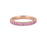 1.85ctw Pink Sapphire Eternity Band Ring in 14K