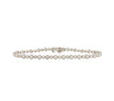 New 2.85ctw Round Diamond Milgrain Bezel Set Tennis Bracelet in 14K