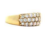 1.50ctw Round Diamond Triple Row Band Ring in 18K