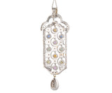 1.30ctw Diamond and 1.00ctw Multi Color Sapphire Art Deco Pendant Necklace in14K