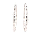 New 3.50ctw Diamond Inside Out Hoop Earrings in 14K
