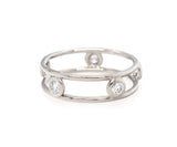 0.25ctw Round Diamond Bezel Set Open Band Ring in Platinum